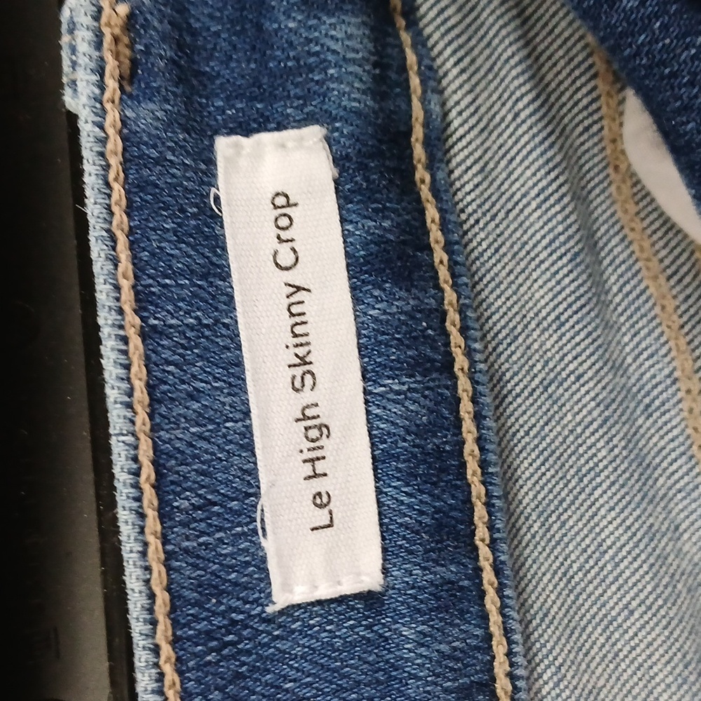 FRAME Le High Skinny Distressed Cropped Jeans Size 26 - Picture 7 of 9